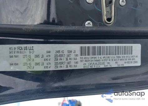 2018 Jeep Cherokee Latitude Plus 4X4 z USA, uszkodzony, nr VIN 1C4PJMLXXJD531051